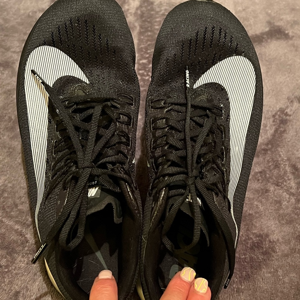Black Nike athletic shoes